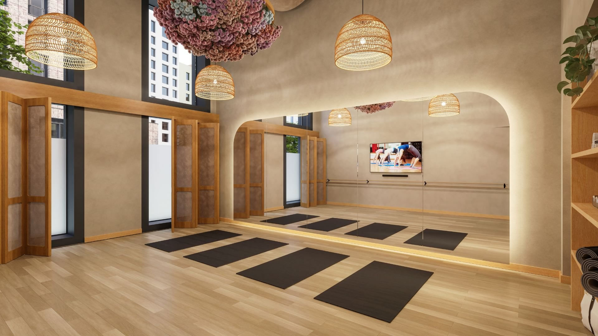 organic yoga room