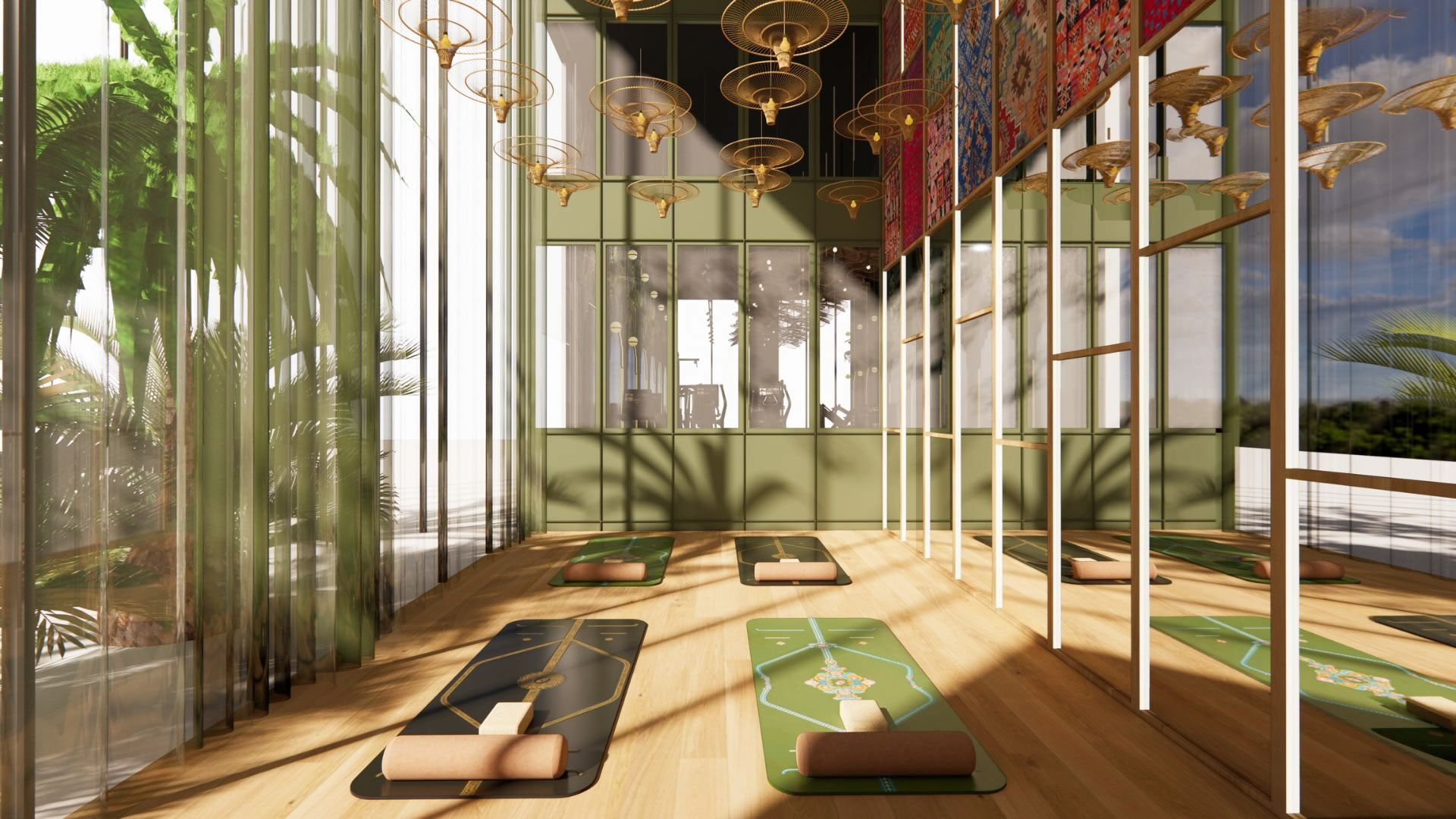 North African vibes yoga room